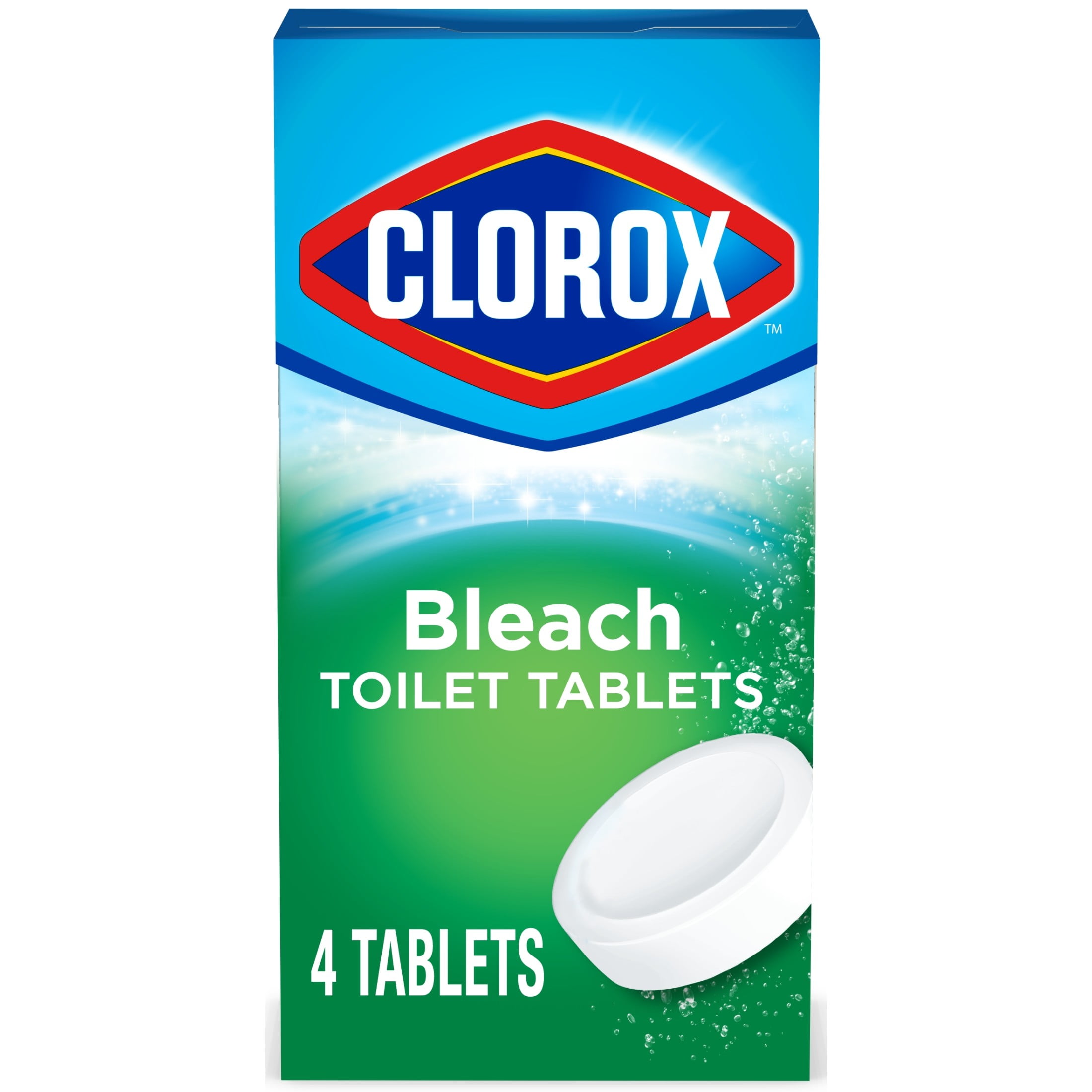 Clorox Bleach Automatic Toilet Bowl Cleaner Tablets, 4 Pack ...