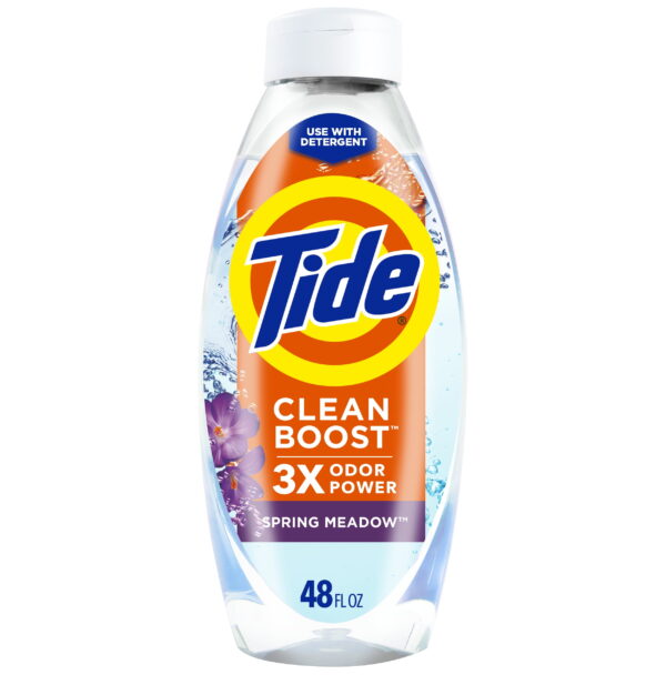 Tide Deep Cleansing Fabric Liquid Rinse with 3X Odor Power, Spring Meadow, 48.00 oz