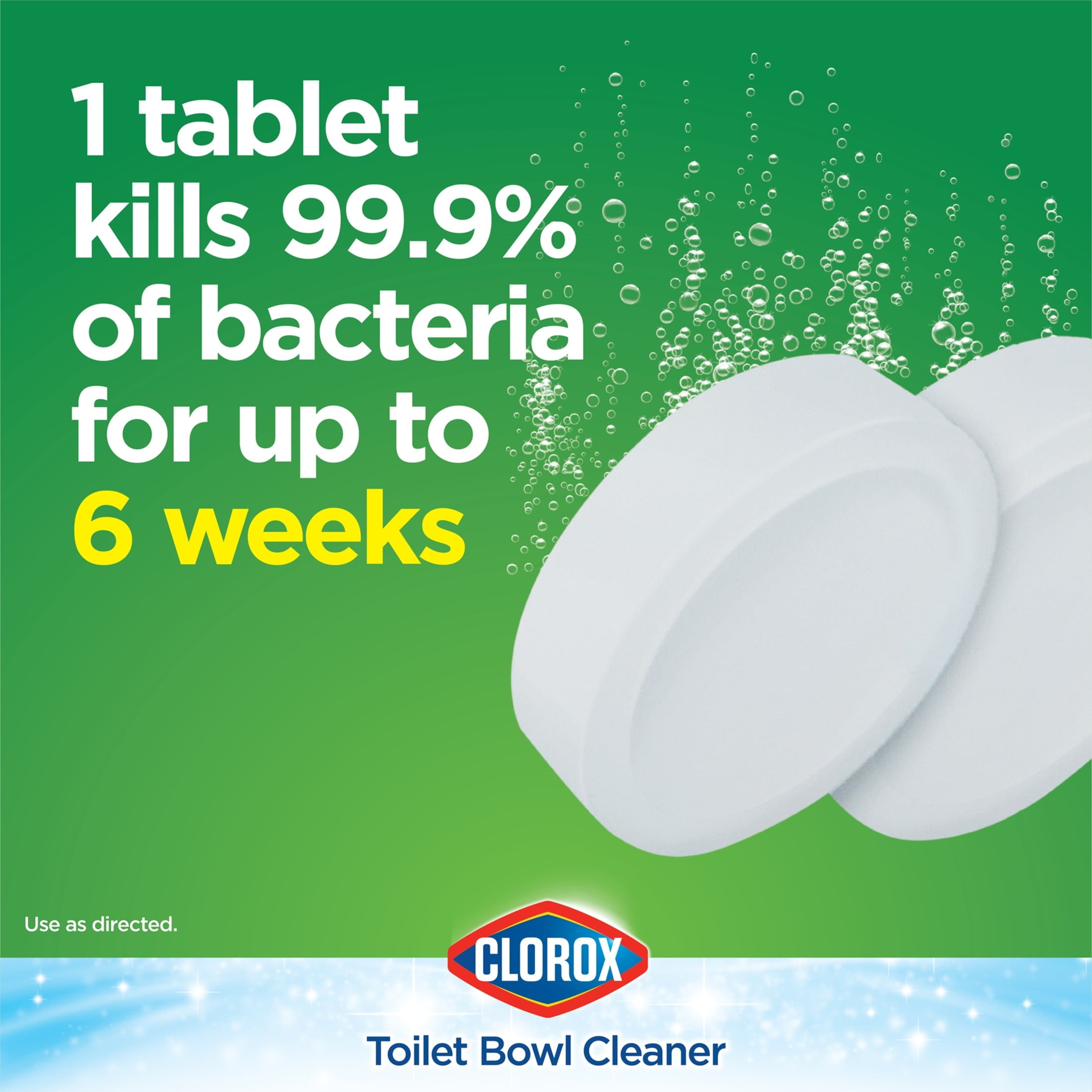 Clorox Bleach Automatic Toilet Bowl Cleaner Tablets, 4 Pack ...